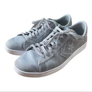 Converse All Star Women’s Low-Top Gray Leather Sneakers - Size 10
